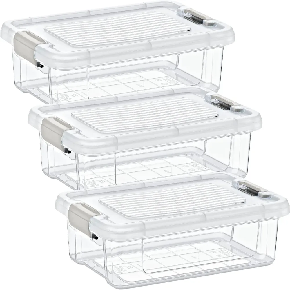 3er-Set Vorratsbox, 1,5 l, transparent
