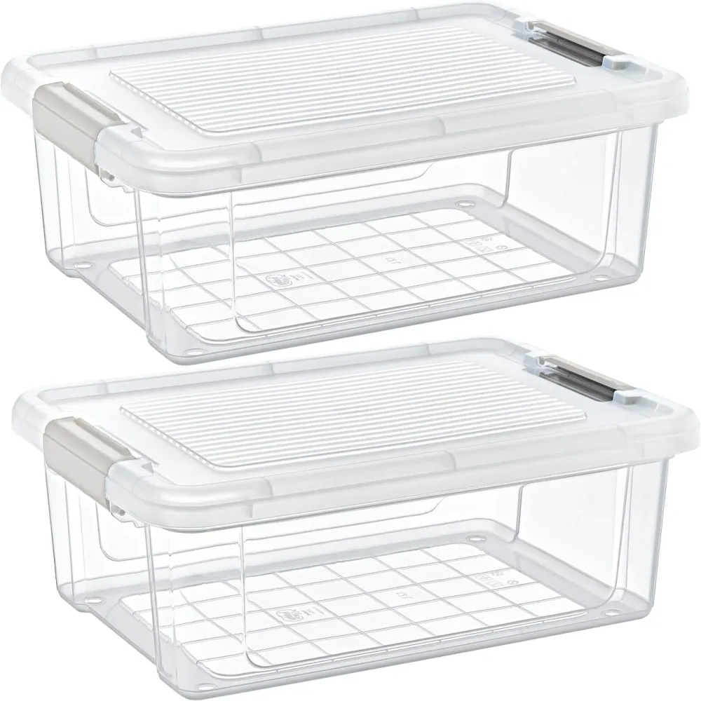 2er-Set Vorratsbox, 12 l, transparent