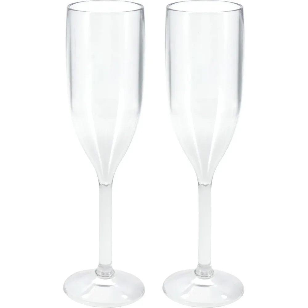 2er-Set Sektgläser aus Kunststoff, 165 ml
