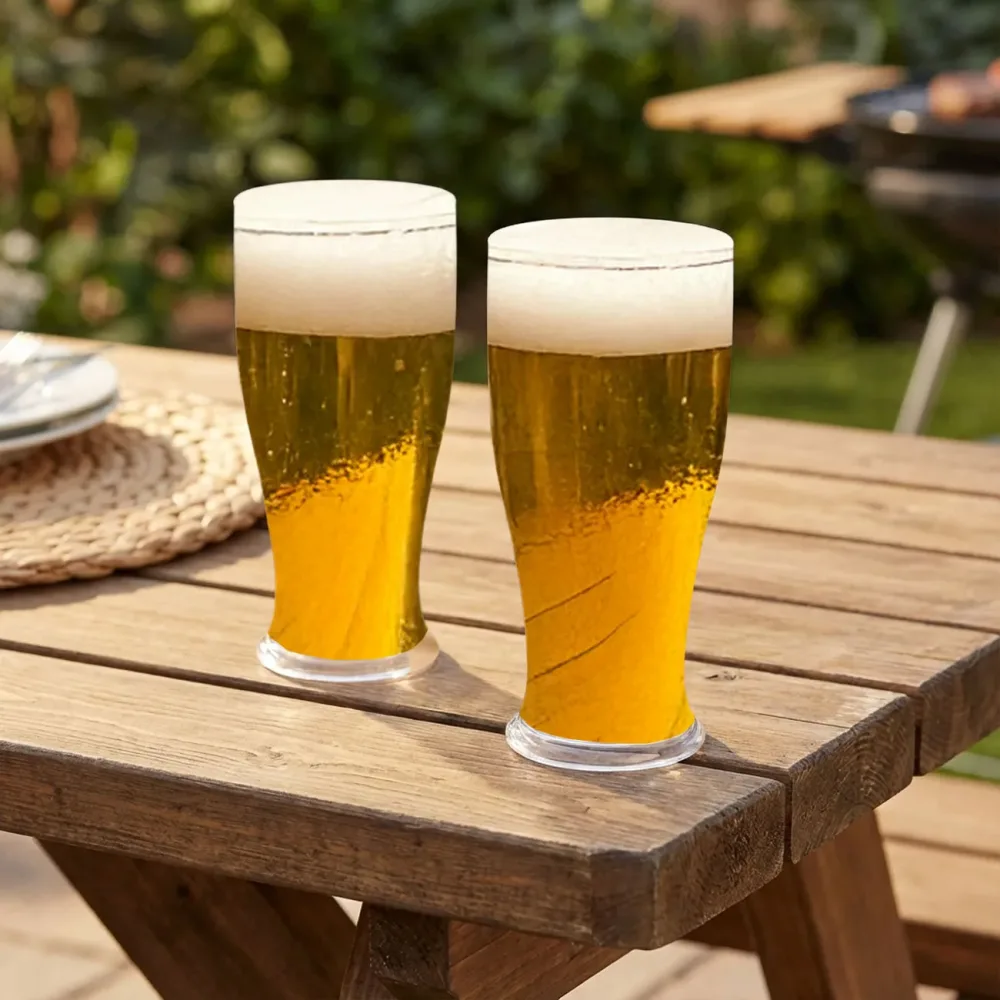 2er-Set Biergläser aus Kunststoff, 520 ml