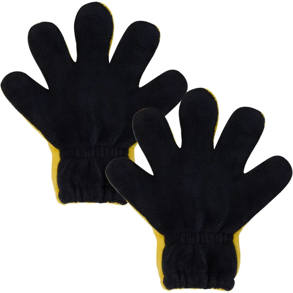 2er-Set Auto Wasch- und Polier-Handschuh, zweiseitig