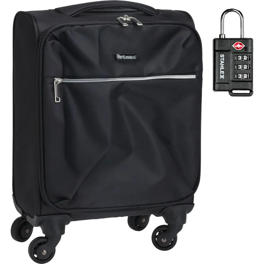 Reise-Set aus kompaktem Handgepäck-Trolley Koffer (20L, 32x45x18 cm) & TSA-Gepäckschloss