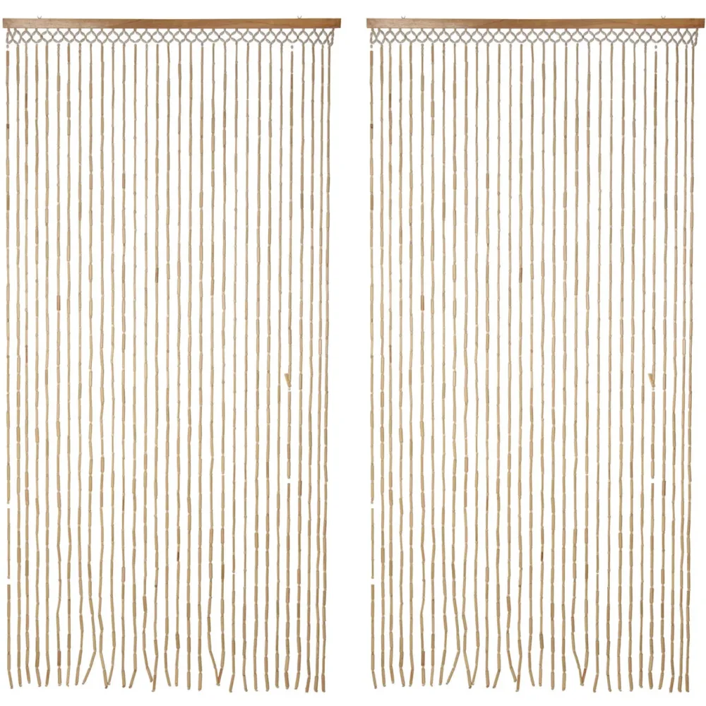 2er-Set Türvorhang Bambus, Wandschmuck, 90 x 180 cm