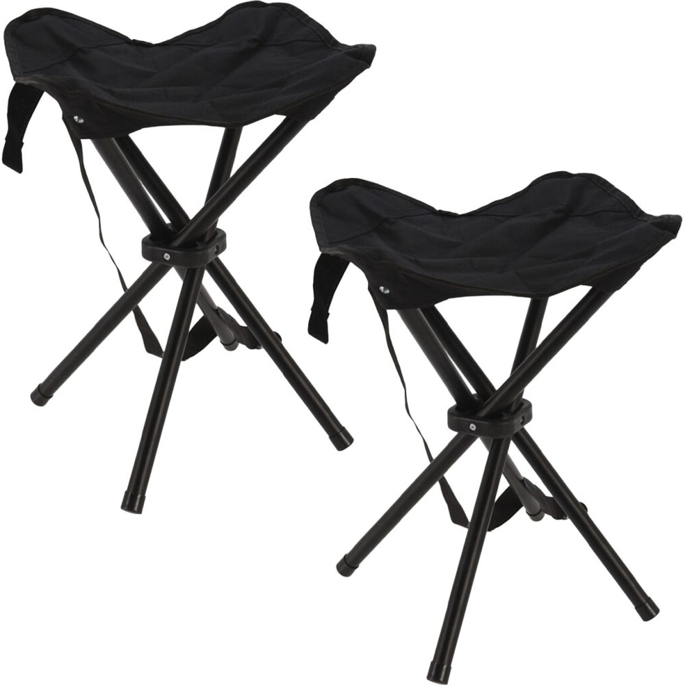 2er-Set Camping-Falthocker mit Tragetasche