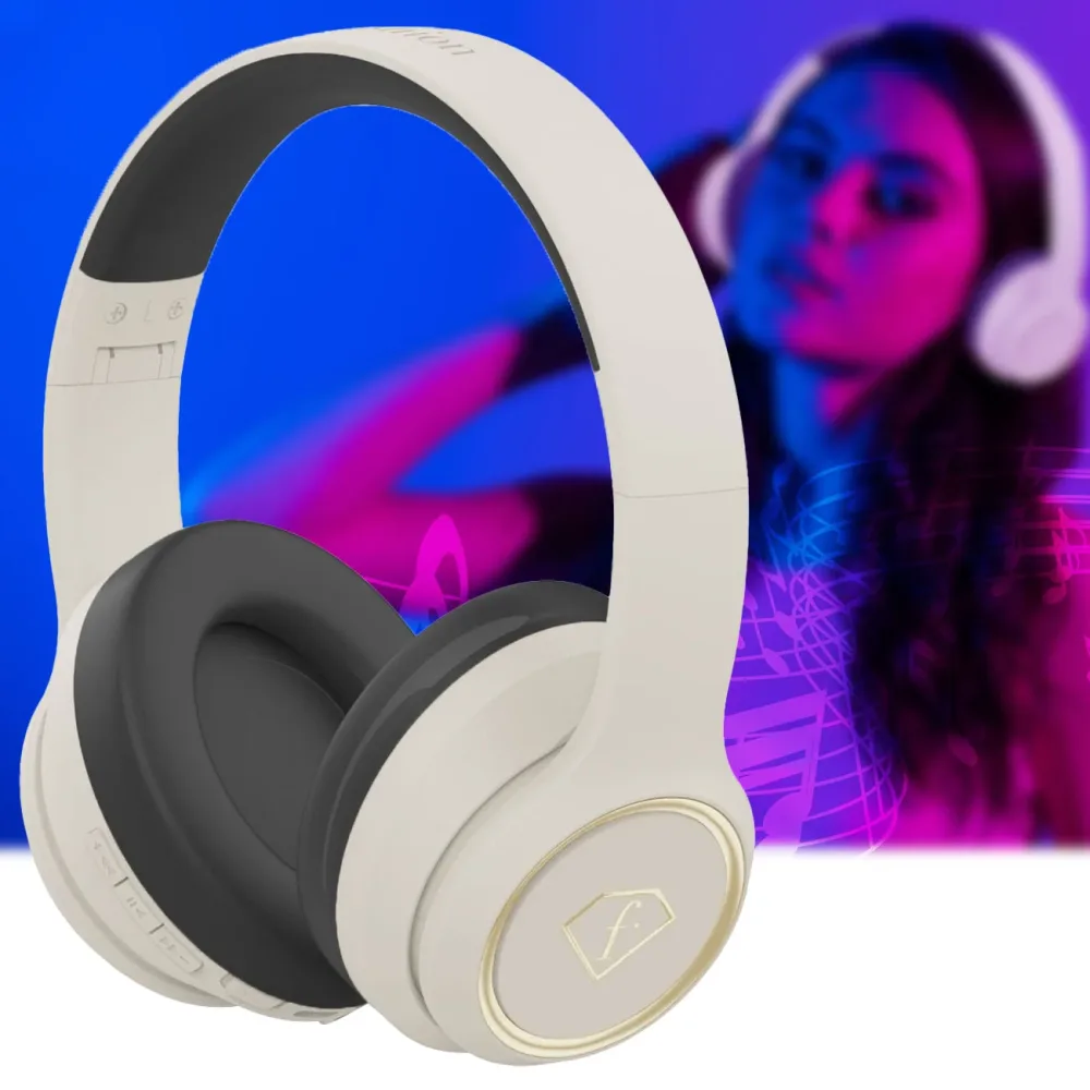 Over-Ear Kopfhörer, Bluetooth 5.3, ANC, creme