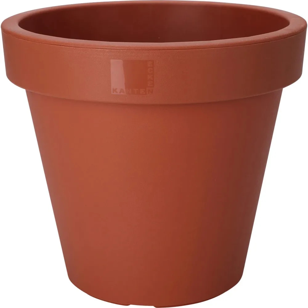 Blumentopf rund, terracotta, Pflanztopf aus 100% recyclebaren Kunststoff, Ø 25 cm