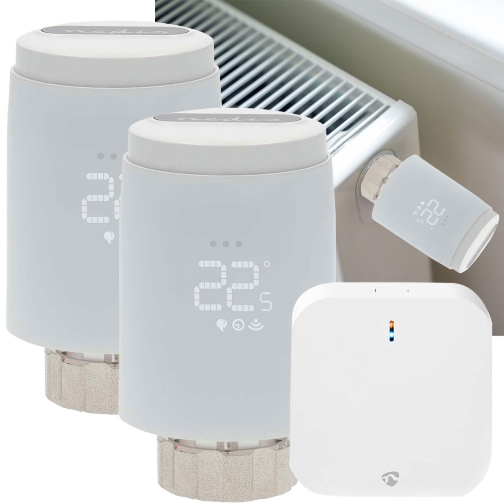 2er-Set Smartes Heizkörperthermostat inkl. Zigbee-Gateway