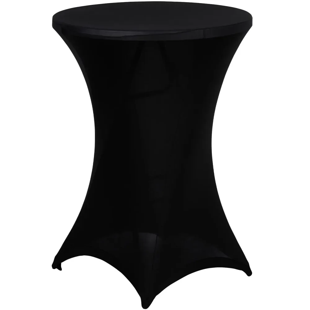Schwarze Stehtischhusse für Tische bis 115cm, Ø 90cm