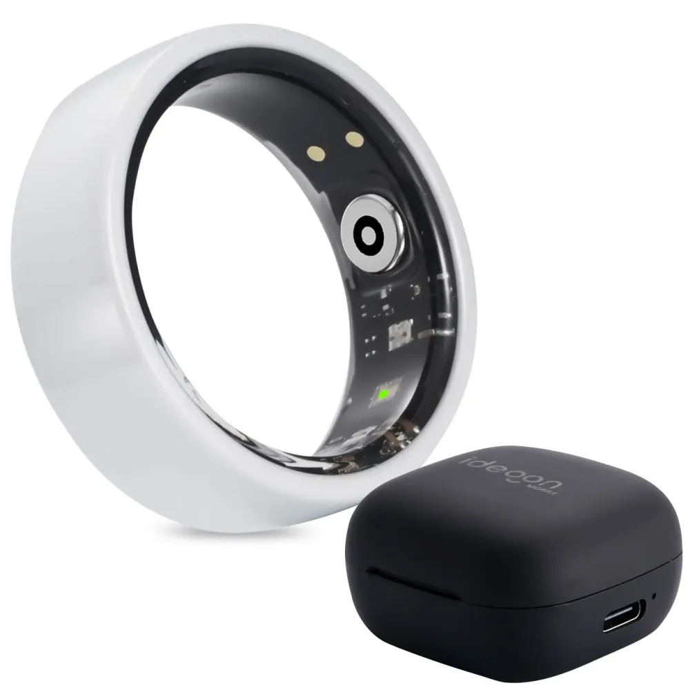 Smart-Ring, weiss, Keramik, inkl. Ladebox, Grösse 65