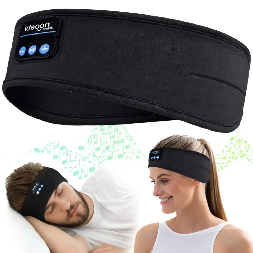 Kopfhörer-Stirnband, Bluetooth 5.4, Freisprecher & Sprachsteuerung, schwarz