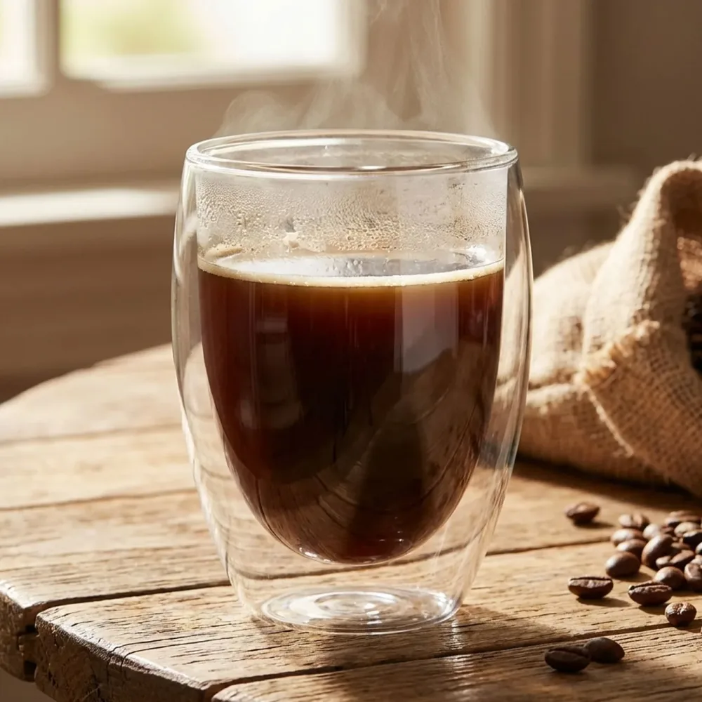 Doppelwandiges Kaffee-Glas, 350 ml