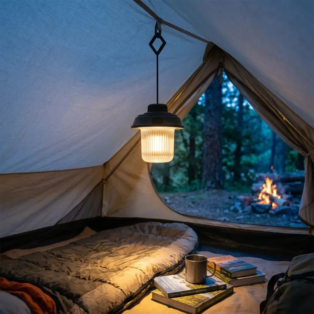 LED Camping- und Gartenleuchte, 3 Leuchtmodi, akkubetrieb, 180 Lm