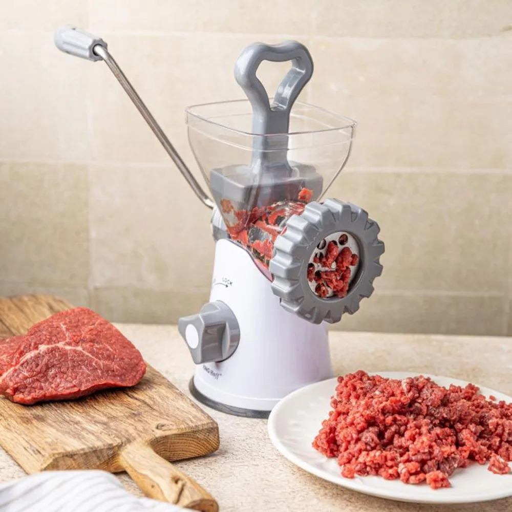 Manueller Fleischwolf mit Wurstfüller