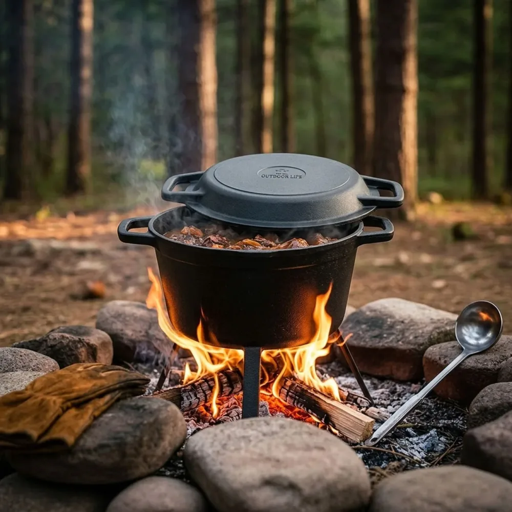 Dutch Oven aus Gusseisen, 8 Liter