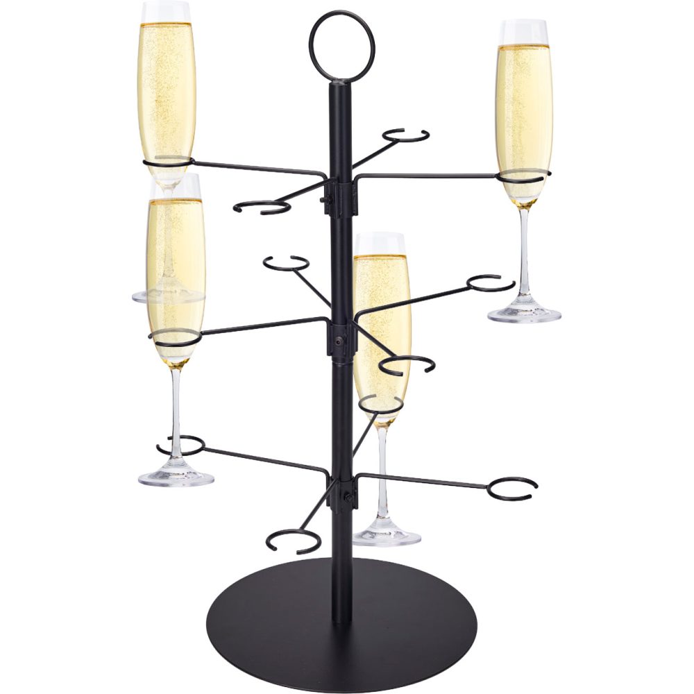 Etagere mit 3 Ebenen für Trinkgläser 34 x 55,5 cm, schwarz