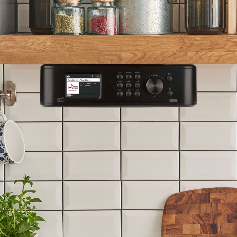 Imperial - DAB+/FM Radio mit EWF-Alarmfunktion, Schwarz, 21X13X9CM