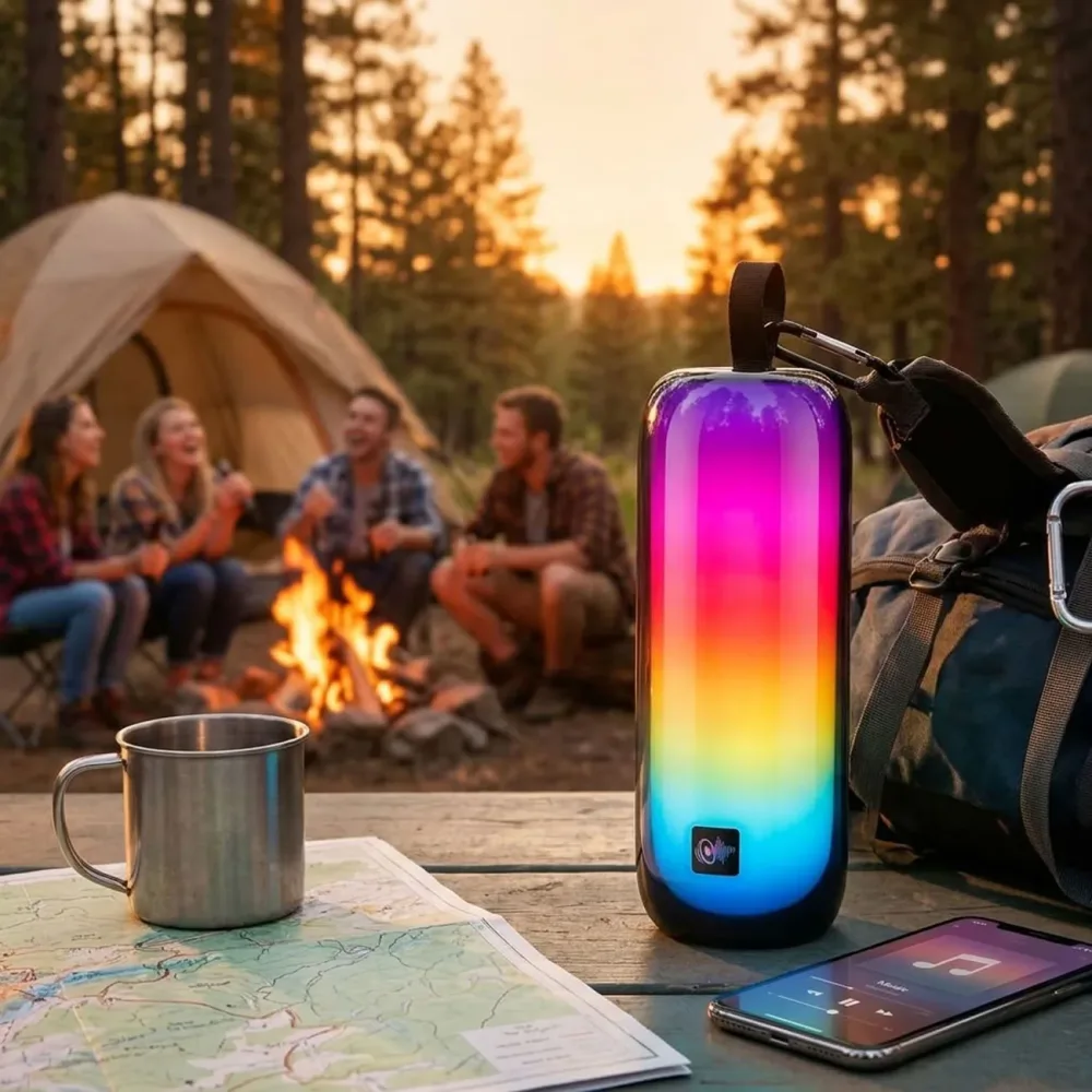 Mobiler Bluetooth Lautsprecher mit RGB-LED-Beleuchtung, 10W