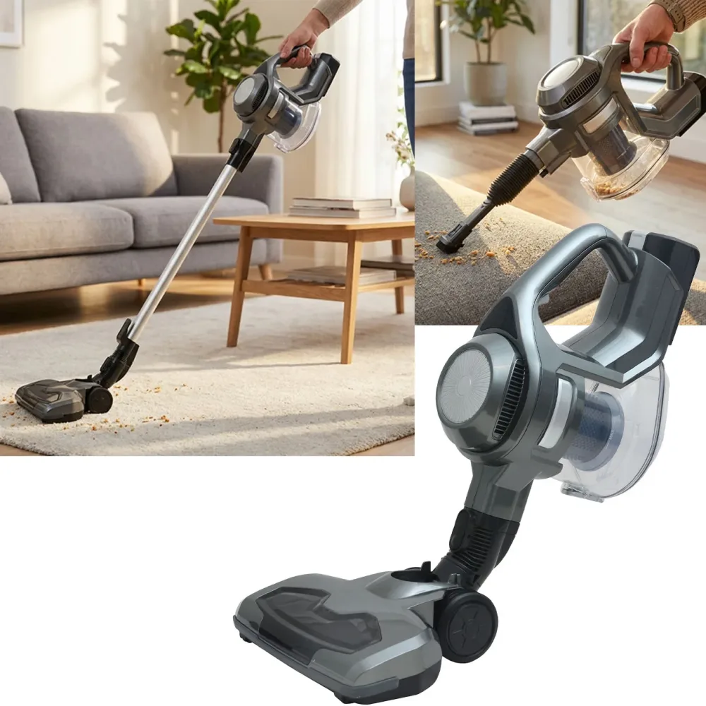 2-in1 Zyklon Akku-Staubsauger, Akku, 120W, anthrazit