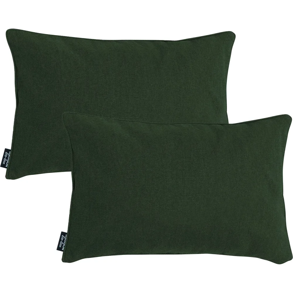 2er-Set Deko-Kissen wasserabwesend, bequemes Outdoorkissen,  grün, 50 x 30 x 10 cm