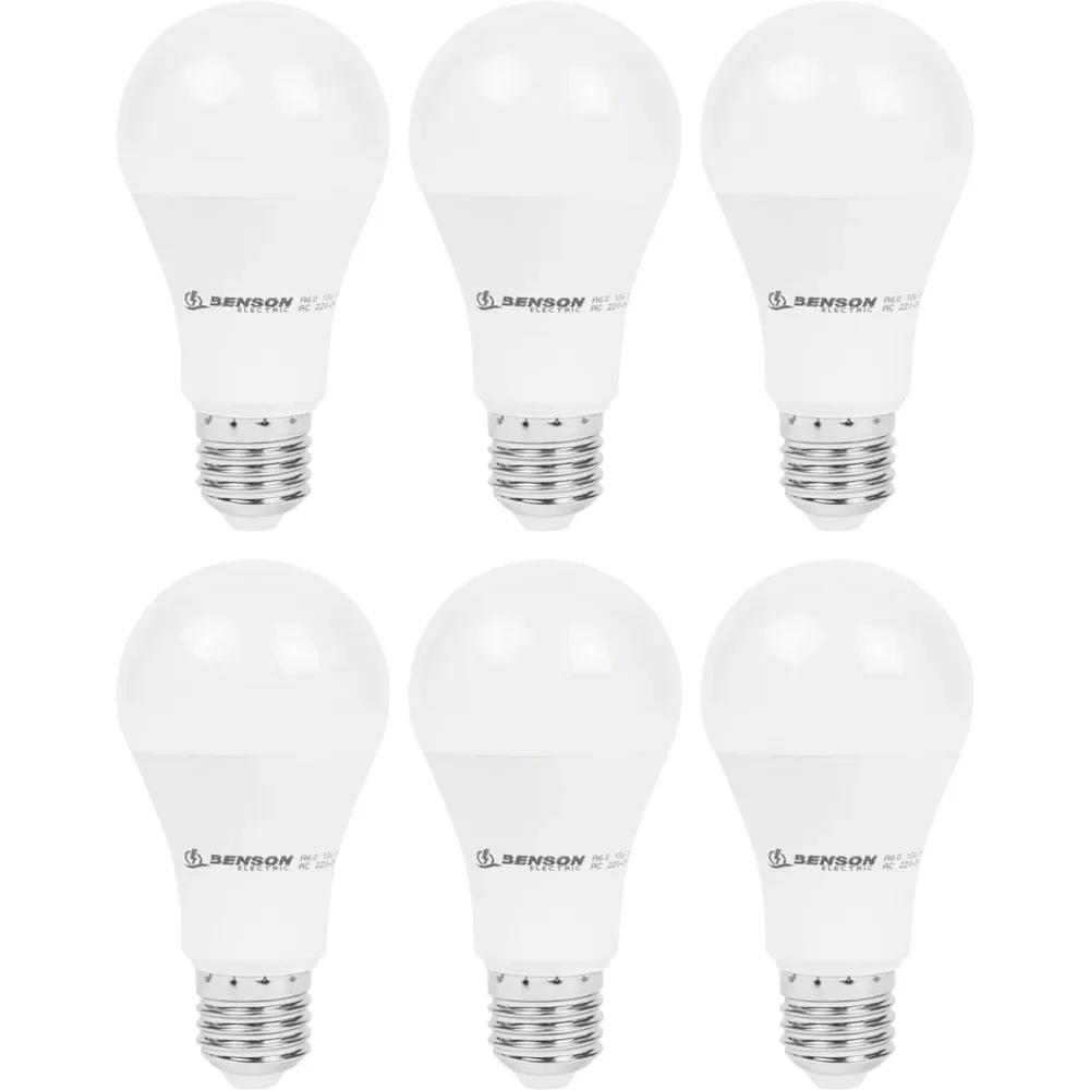 6er-Set LED-Glühbirne, A60, E27, 1020 lm, 12 W, 2500 K, warmweiss