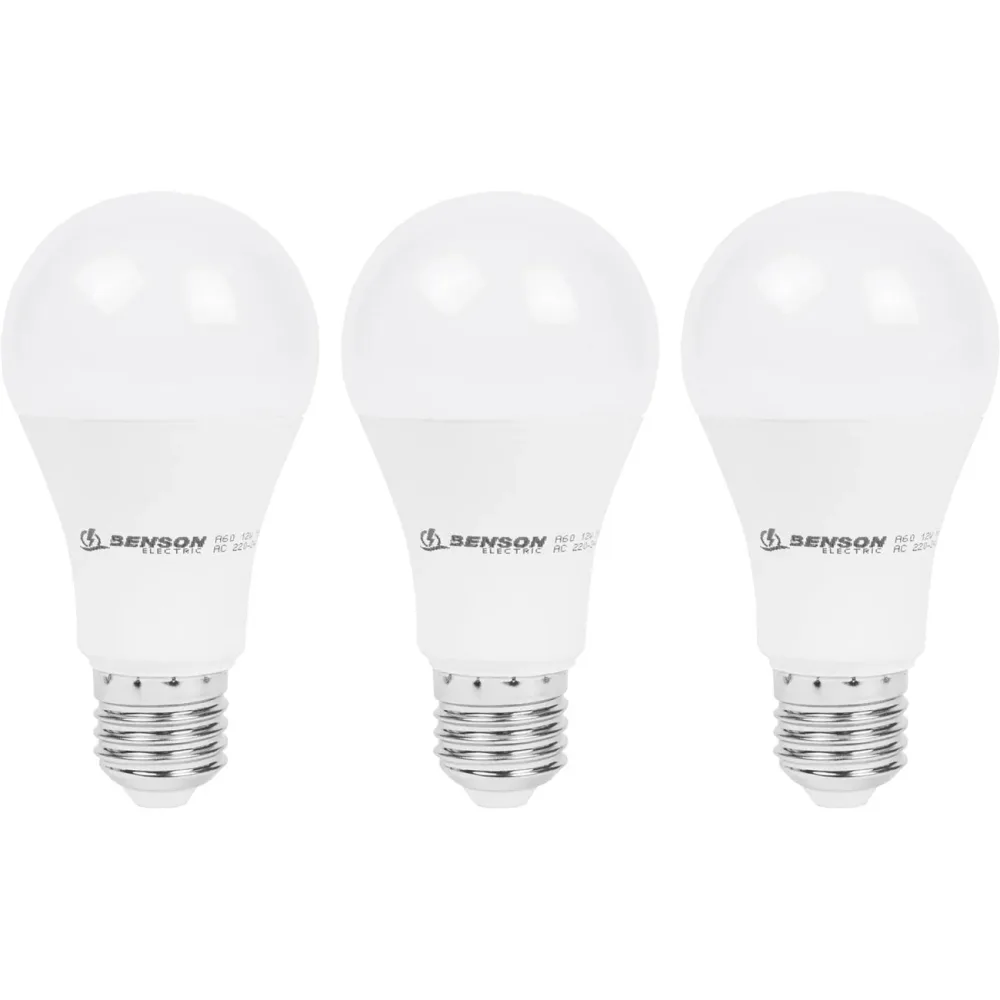 3er-Set LED-Glühbirne, A60, E27, 1020 lm, 12 W, 2500 K, warmweiss