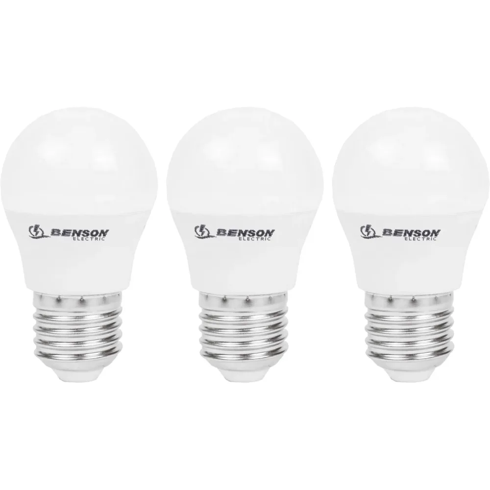 3er-Set LED-Tropfenlampe, G45,, E27, 400 lm, 5 W, 3000 K, warmweiss