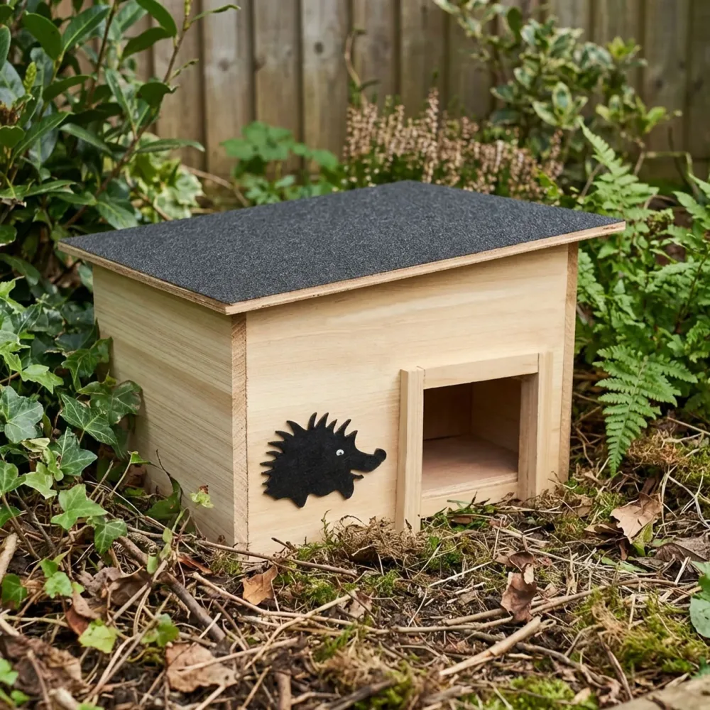 Igelhaus aus Holz