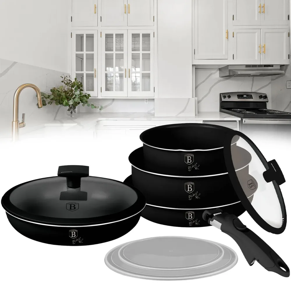 Design Kochset inkl. Smart Lids, 9-teilig, mattschwarz