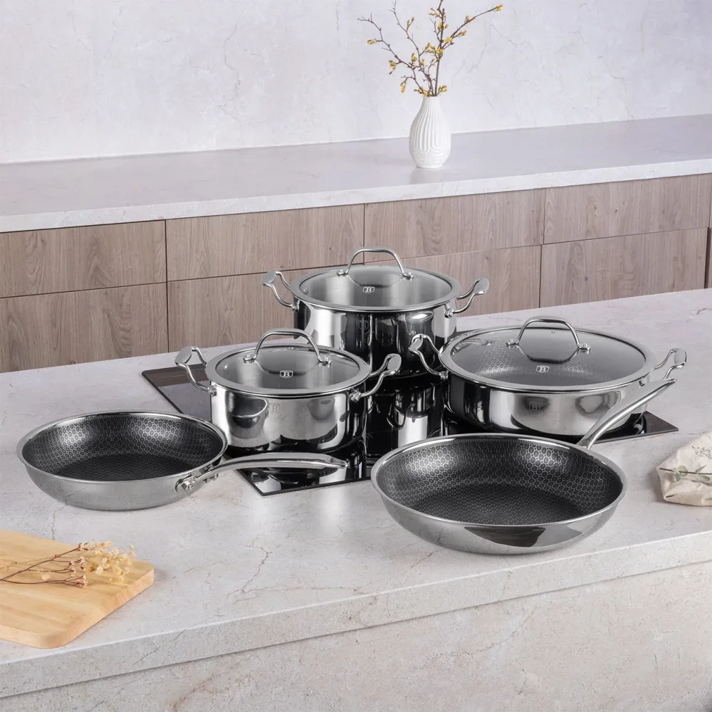 Premium Kochgeschirr-Set, 8-tlg. silber