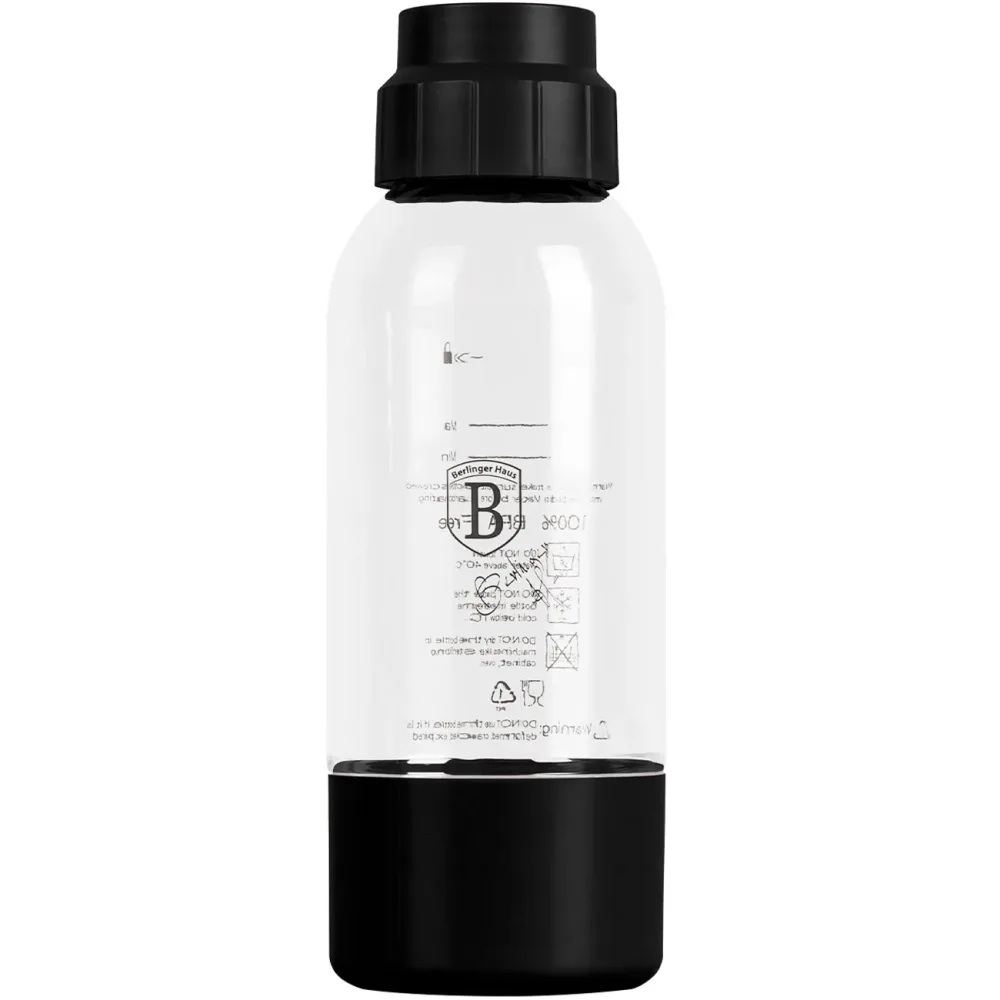 Wassersprudler-Flasche, 0,5L, schwarz