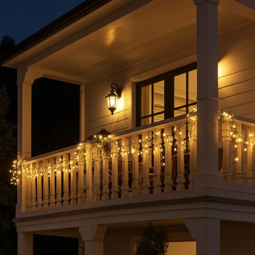 LED-Lichterkette mit 320 warmweissen LEDs, IP44, 24 m