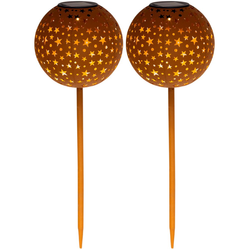 2er-Set Dekokugel Solar Sternenzauber, Ø 18 cm