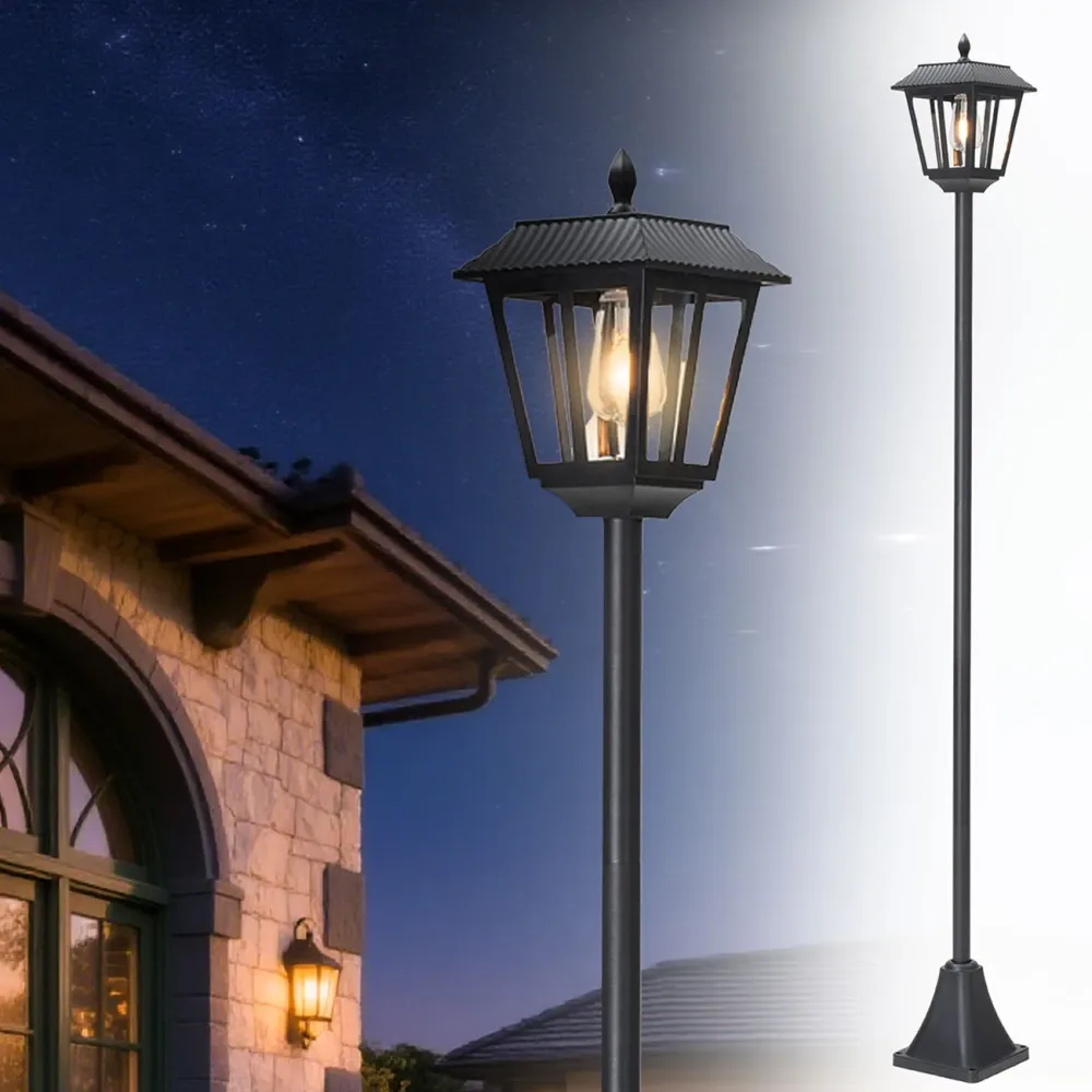 Solar-LED-Gartenlaterne mit Dämmerungssensor -  wetterfest IP44