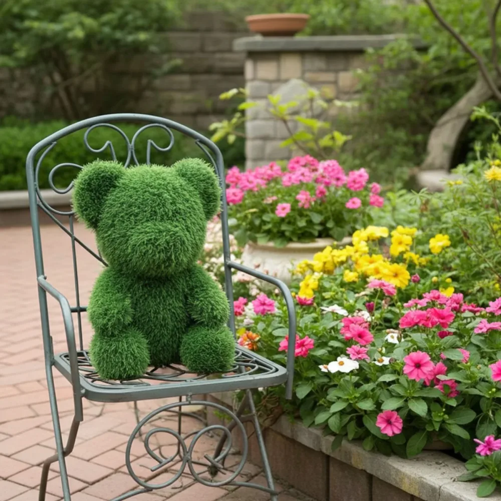 Gras-Figur Deko Bär, klein