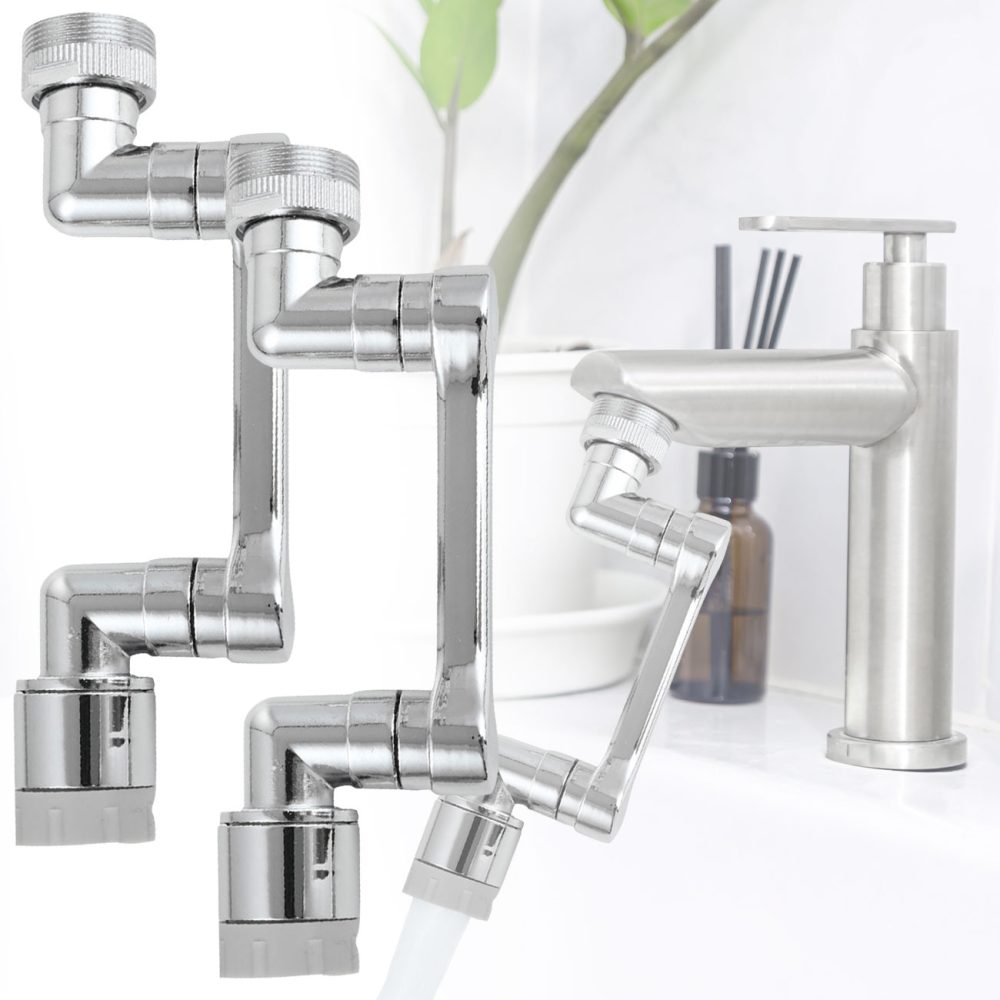 2er-Set 1080° drehbarer Wasserhahn Aufsatz für Bad und Küche