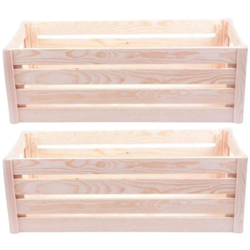 2er-Set Holzkiste, L