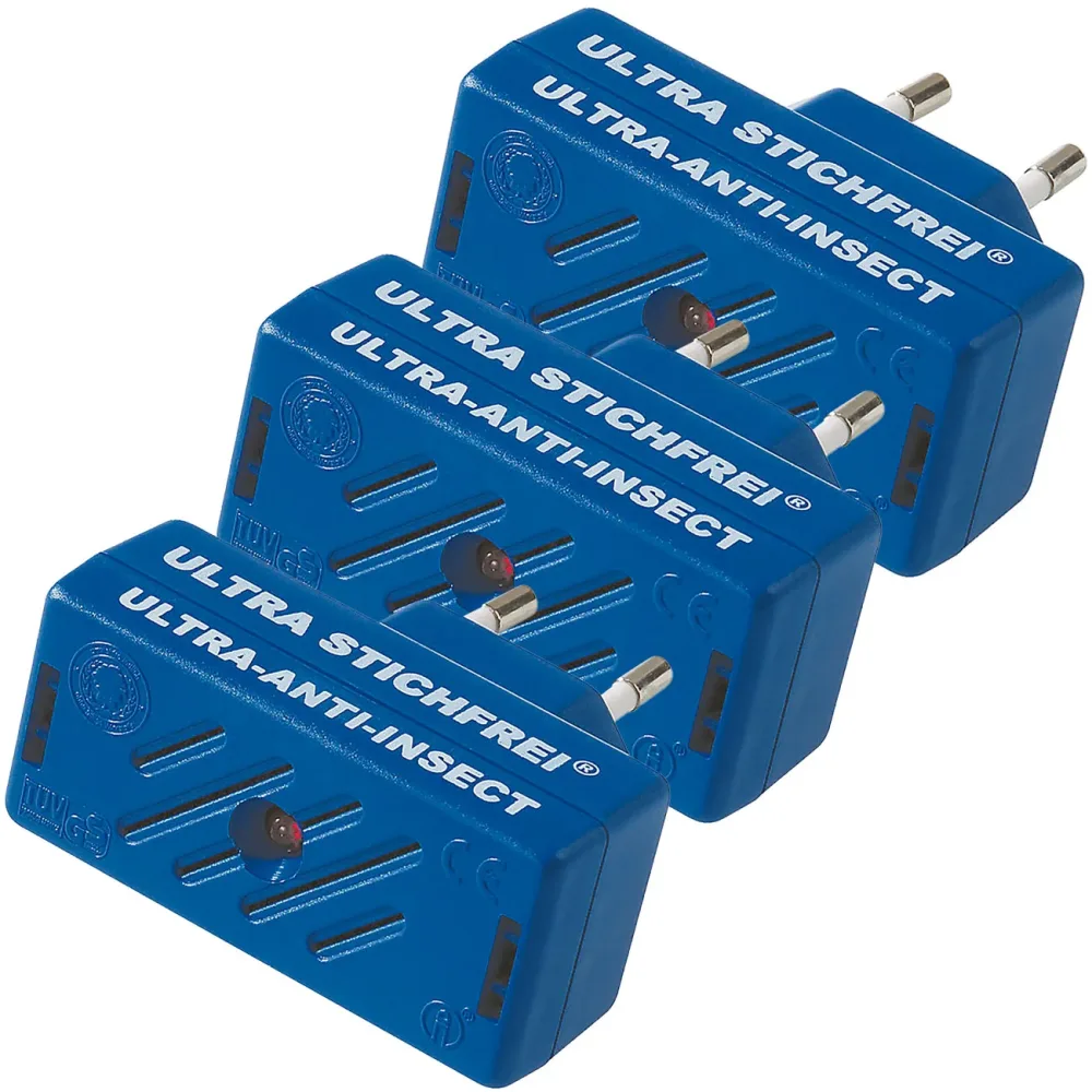 3er-Set Ultra Stichfrei - Elektronischer Insektenvertreiber