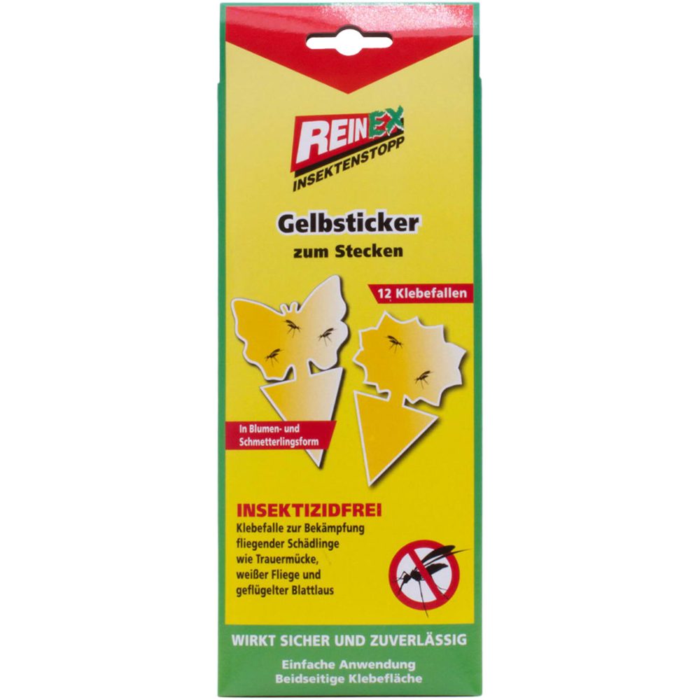 Insektenstopp Gelb-Sticker, 12er
