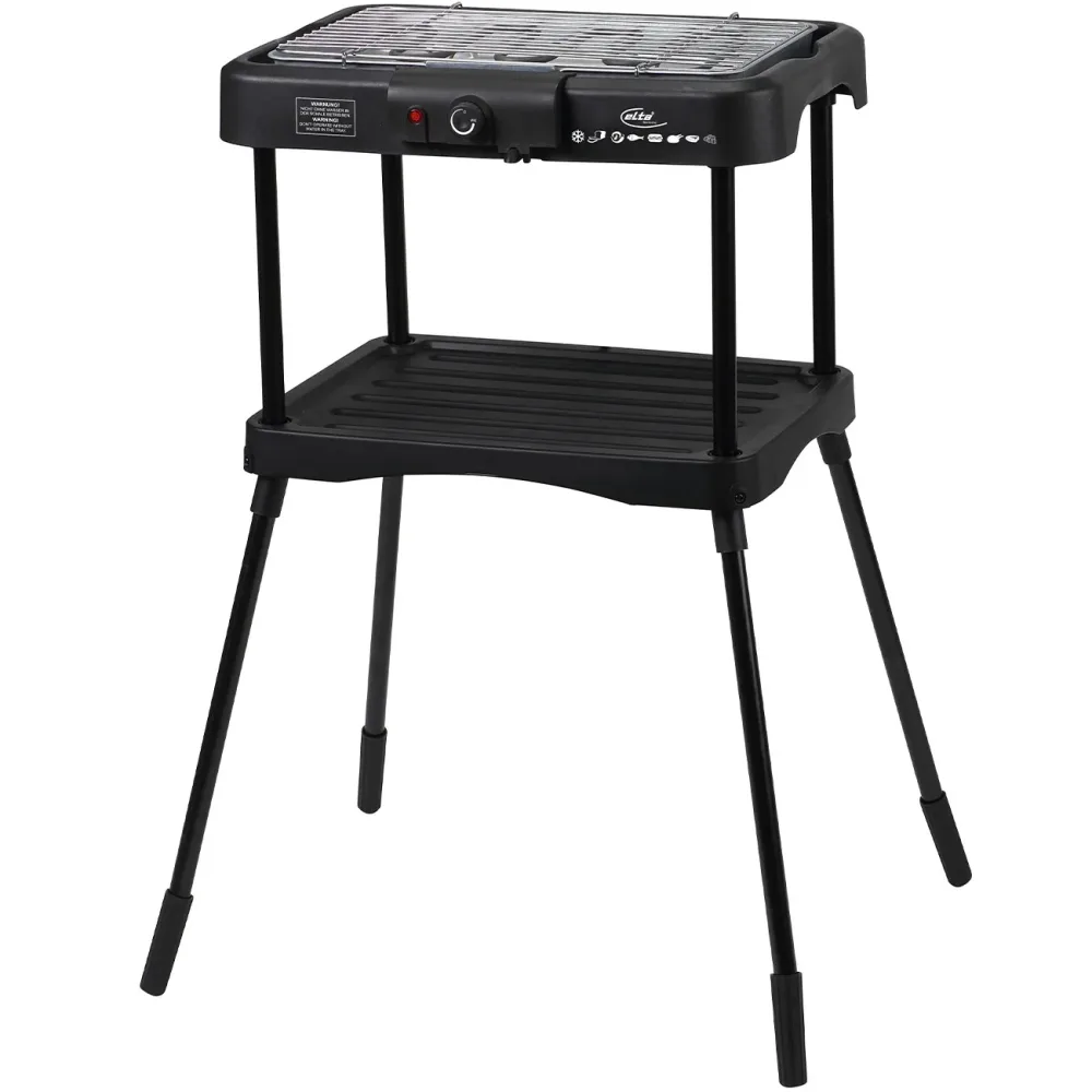 Elektrischer Standgrill, schwarz, 2000 Watt