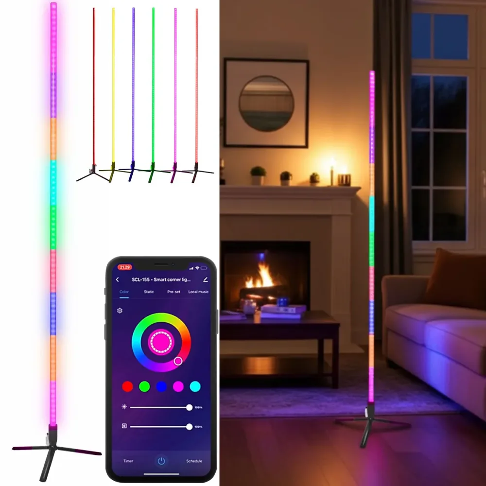WLAN-Ecklicht mit Traumfarbe, RGB, dimmbar, 1,5m