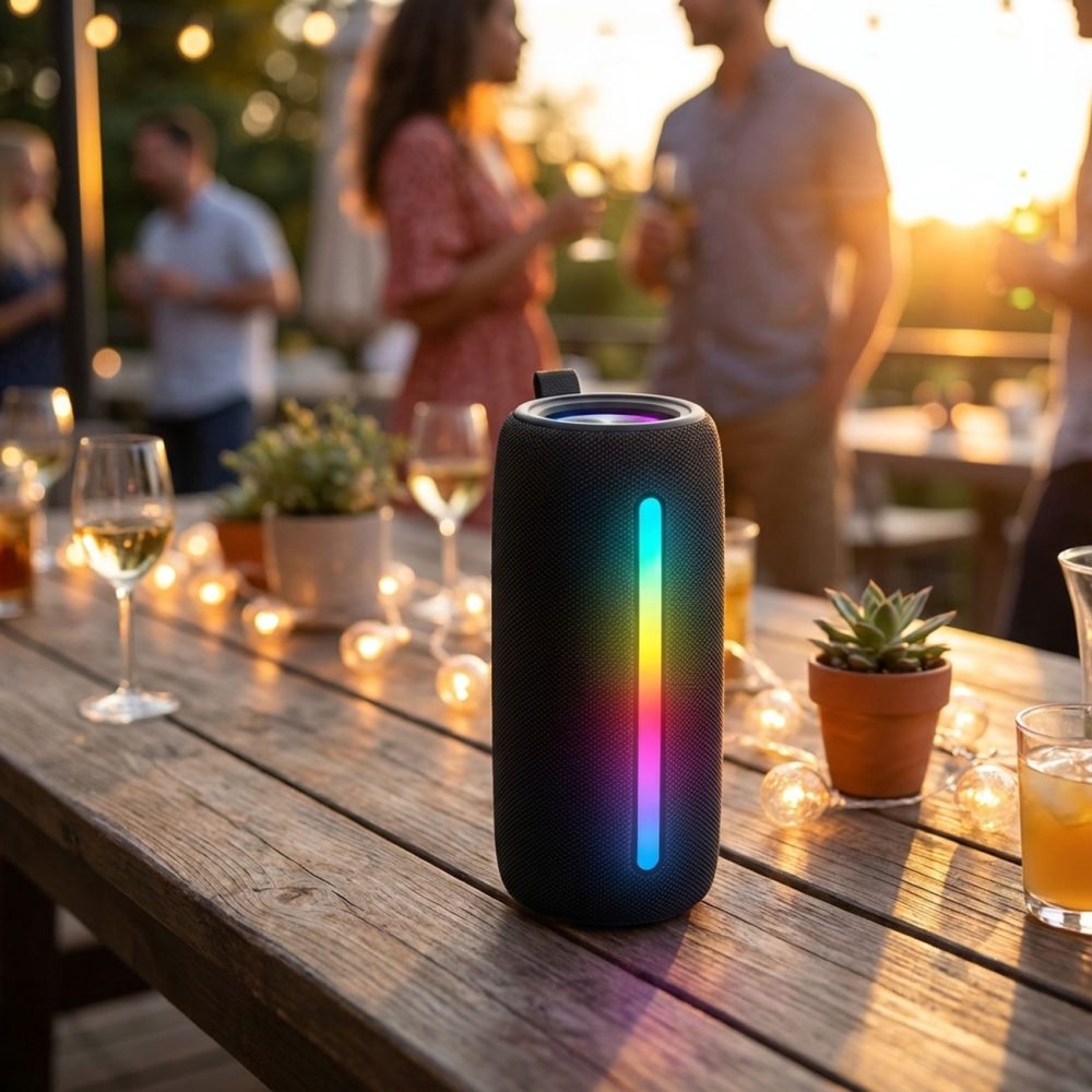 Denver BTL-360B Bluetooth® Lautsprecher AUX, Freisprechfunktion, tragbar, USB Schwarz