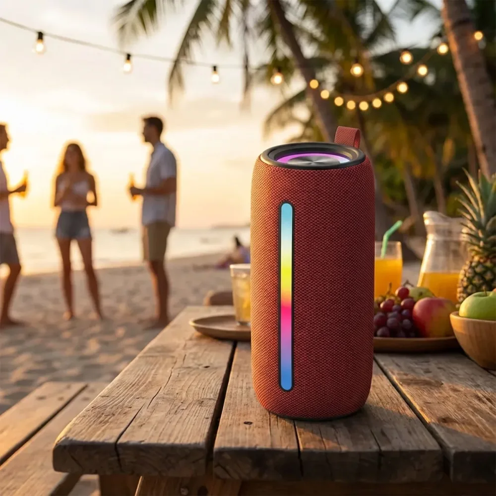 Denver BTL-360BD Bluetooth® Lautsprecher AUX, Freisprechfunktion, tragbar, USB Bordeaux