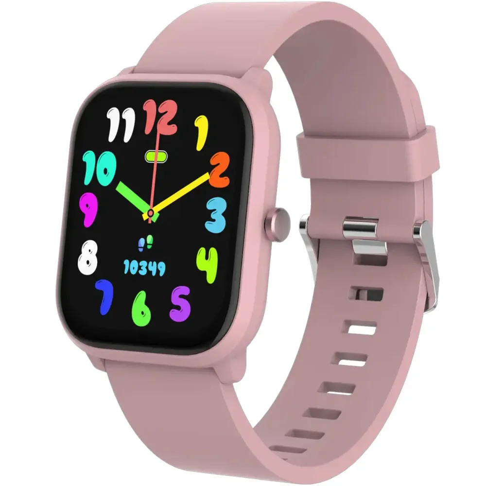 Bluetooth-Smartwatch für Kinder mit Anruffunktion & Herzfrequenzsensor, rosa