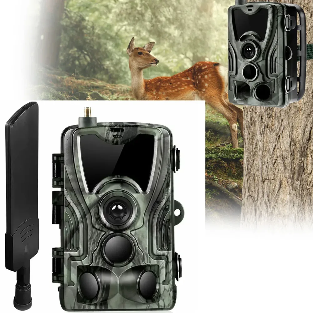4G-Wildkamera mit 2K-Auflösung, PIR-Sensor, Nachtsicht, App