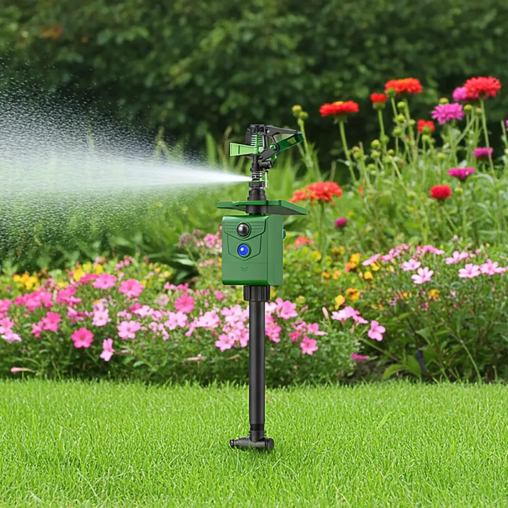 Wasserstrahl-Tierschreck mit Bewegungssensor, solarbetrieb