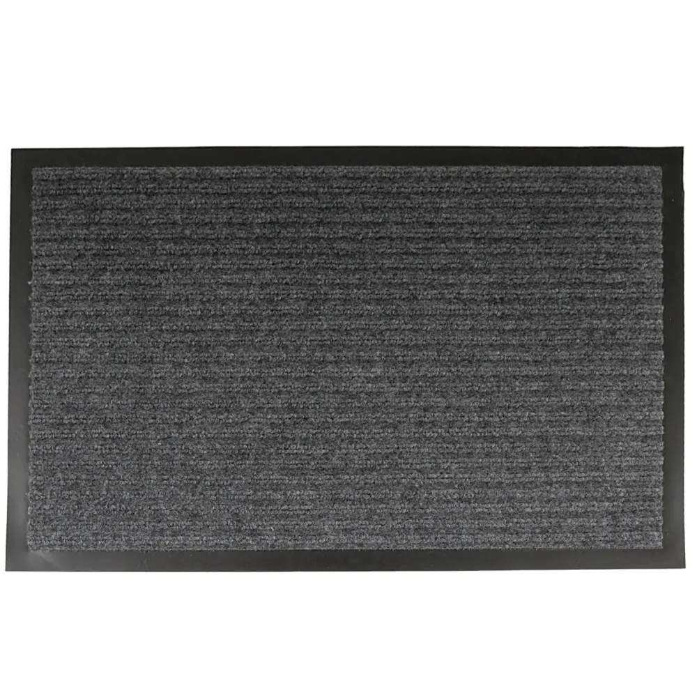 Strapazierfähige Fussmatte mit PVC Rückseite, 40 x 60 cm, grau
