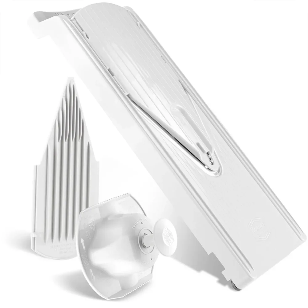 Gemüsereibe V3 Basis Set, 3 Schnittstärken, weiss