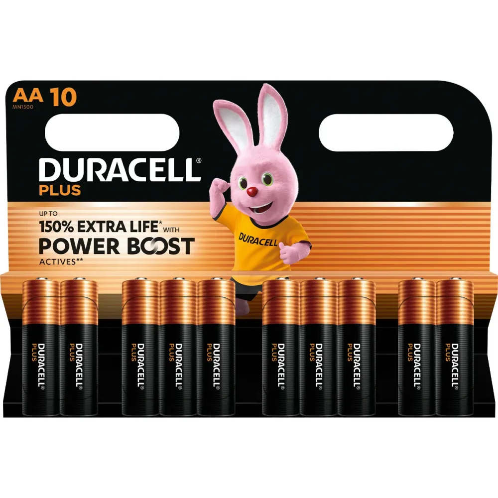 Duracell Plus Power Boost Mignon (AA)-Batterie Alkali-Mangan 1.5 V 10 St.