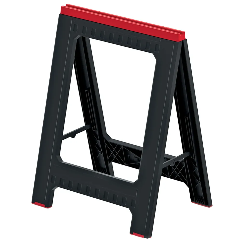 Universal-Arbeitsbock aus Kunststoff, schwarz-rot