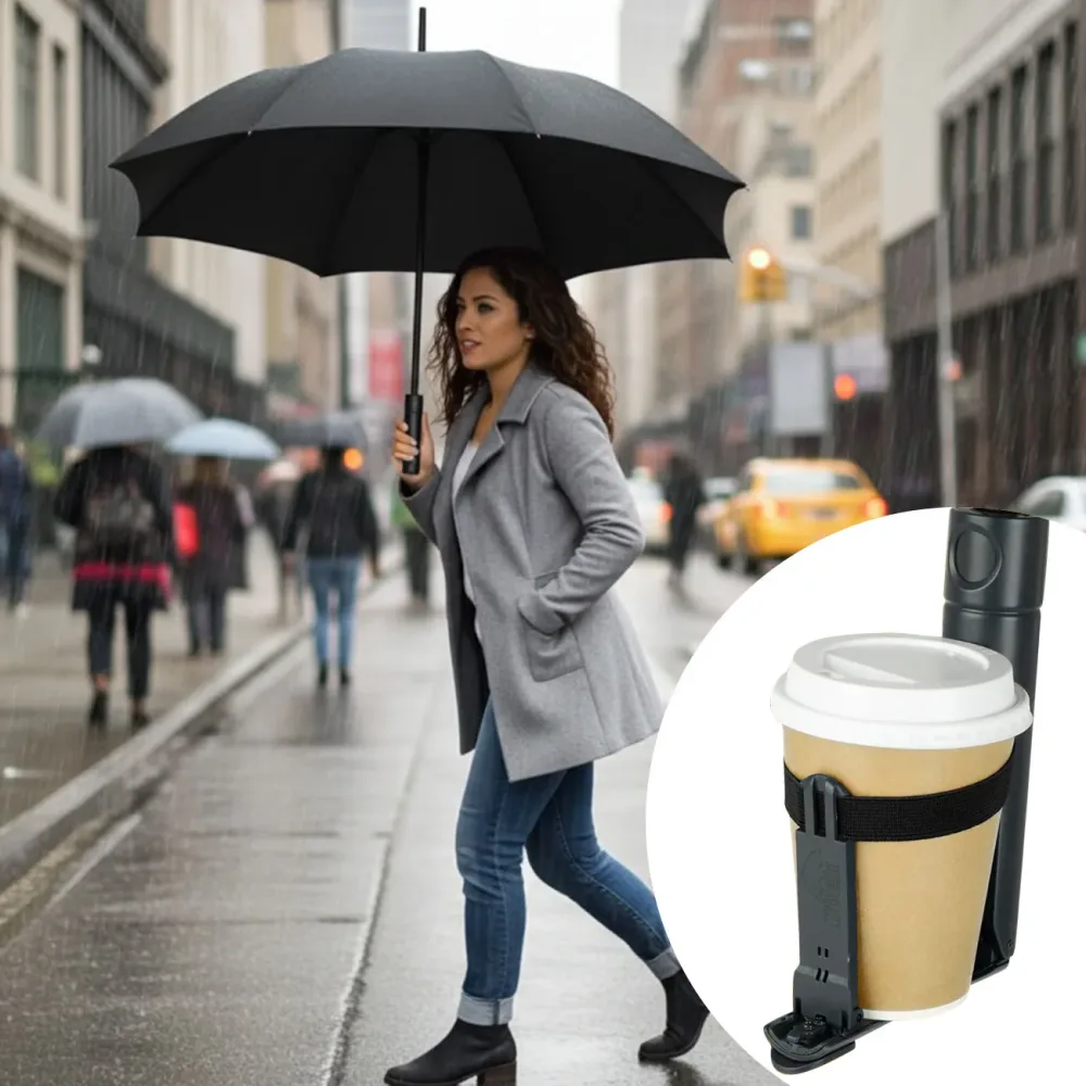 Cupbrella Automatik Regenschirm mit Becherhalter